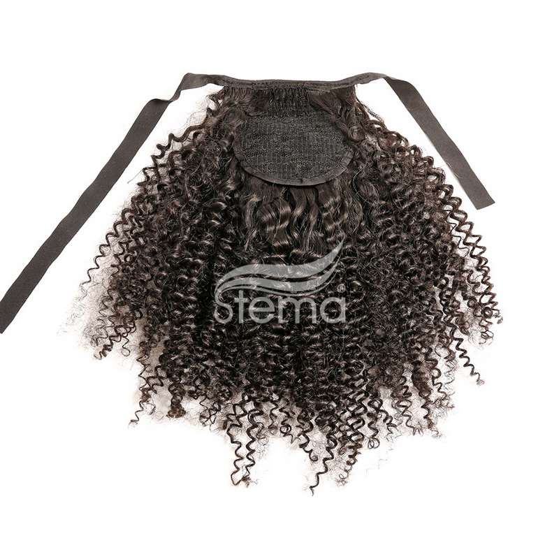 Stema Kinky Curly Ponytail 100% Human Hair Extensions